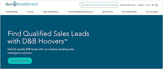d and b hoovers makes it easy to find qualified business leads