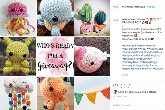 how to promote a giveaway on instagram