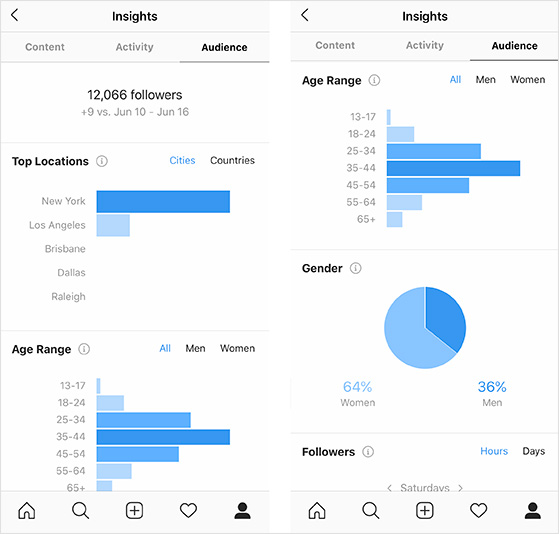 Instagram insights and analytics
