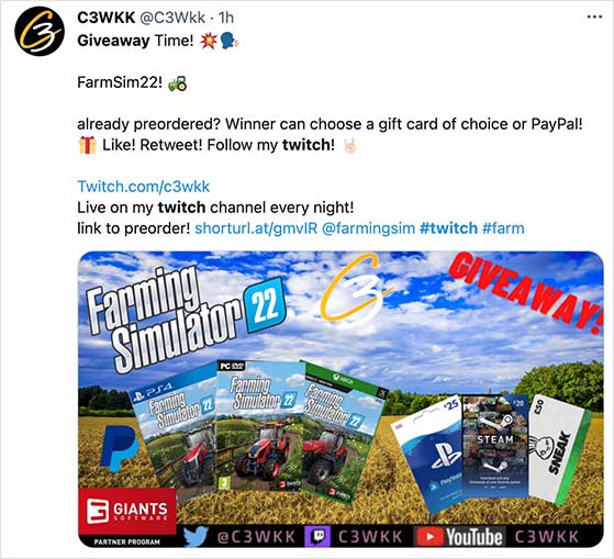 twitch giveaway promotion