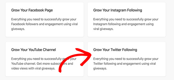 Grow your twitter following giveaway template