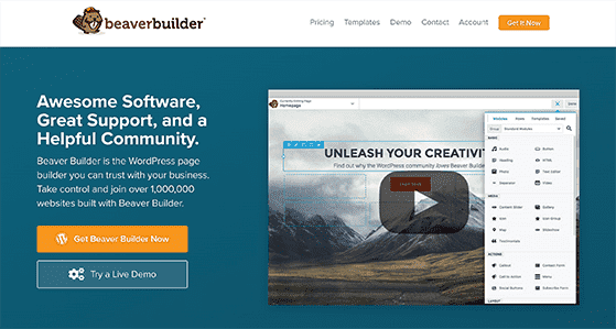 Beaver builder is a top landing page tool for WordPress