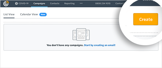 Create a new email campaign