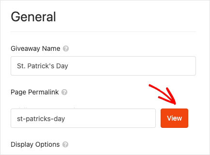 St Patrick's Day giveaway permalink settings