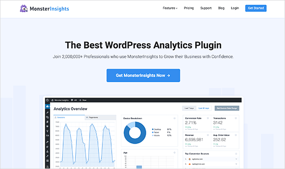 MonsterInsights is the best google analytics plugin for WordPress