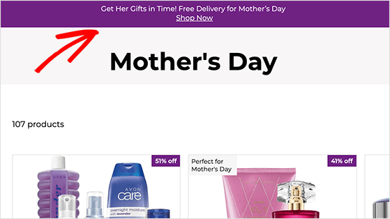 Mother's day free shipping banner