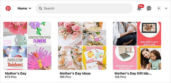 Create pinterest boards for your Mother's Day products