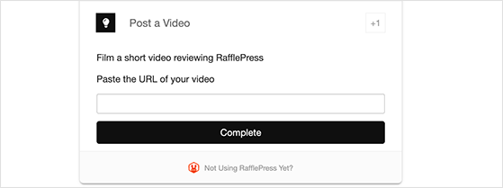 RafflePress video contest ideas for customers