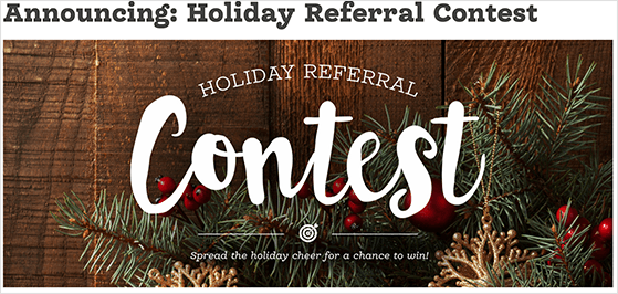 Referral contest announcement blog post