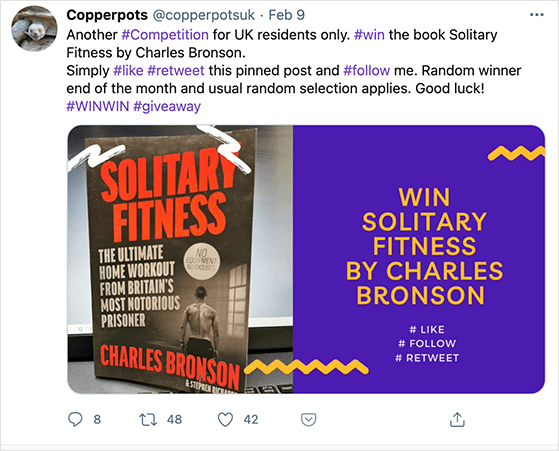 Twitter book giveaway idea