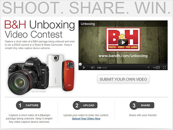 Collect user-generated contest with an unboxing video contest idea