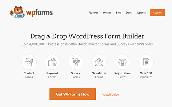 WForms best WordPress form builder plugin